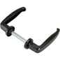 MANIGLIA PORTA METALLO 357 COMBI VERN NERA GRANO LATERALE MM 64/77 Q8