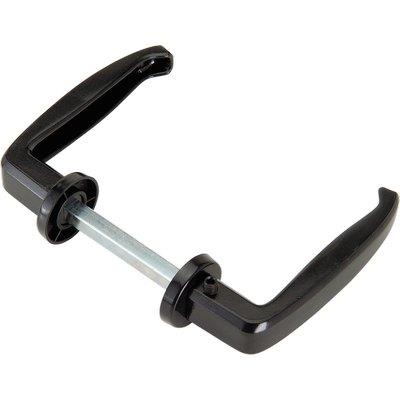 MANIGLIA PORTA METALLO 357 COMBI VERN NERA GRANO LATERALE MM 64/77 Q8