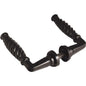 MANIGLIA PORTA METALLO A TORTIGLIONE VERN NERA VITE IN TESTA MM 25/33 Q8