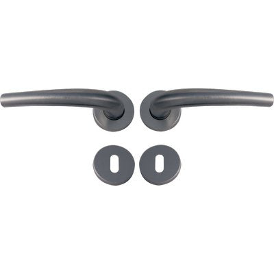 MANIGLIA TORINO CROMO ROSETTA FORO PATENT ZAMA CROMO SATINATA + ROSETTA Q8 CF=PZ 2 Immagine principale del prodotto