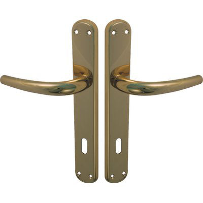 MANIGLIA TORINO OTTONE FORO PATENT ZAMA OTTONE LUCIDO Q8 I.MM 90 CF=PZ 2 Immagine principale del prodotto