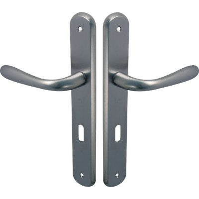 MANIGLIA GOCCIA CROMO PLACCA FORO PATENT ZAMA CROMO SATINATA Q8 I.MM 70 CF=PZ 2 Immagine principale del prodotto