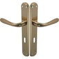 MANIGLIA GOCCIA OTTONE PLACCA FORO PATENT ZAMA OTTONE LUCIDO Q8 I.MM 70 CF=PZ 2