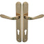 MANIGLIA GOCCIA OTTONE PLACCA FORO SAGOMATO ZAMA OTTONE LUCIDO Q8 I.MM 90 CF=PZ 2