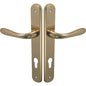 MANIGLIA GOCCIA OTTONE PLACCA FORO SAGOMATO ZAMA OTTONE LUCIDO Q8 I.MM 90 CF=PZ 2