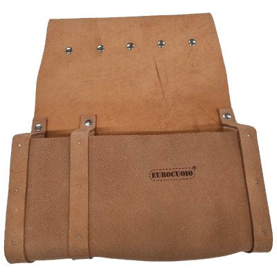 BORSA CARPENTIERE 2 TASCHE + DIVISORI LEGNO CROSTA BOVINA CM 28X35X7 Immagine principale del prodotto