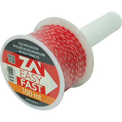 FILO EDILIZIA BIANCO/ROSSO +RIAVVOLGITORE PPL MT 100