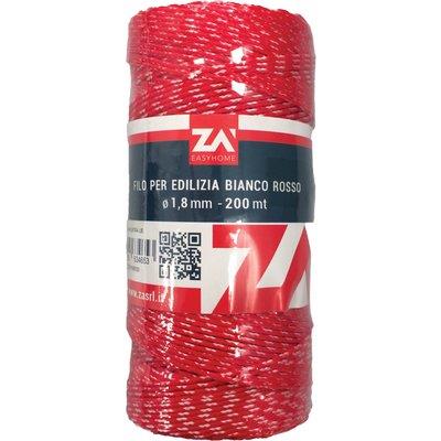 FILO EDILIZIA BIANCO/ROSSO PPL MT 200
