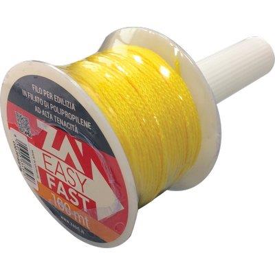 FILO EDILIZIA GIALLO FLUO + RIAVVOLGITORE PPL MT 100