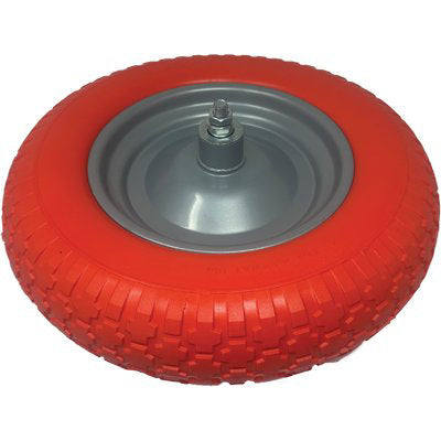 RUOTA PU ANTIFORO X CARRIOLA BPA WORKIT 3,50X8" DISCO METALLO ASSE MM 12X170 Immagine principale del prodotto