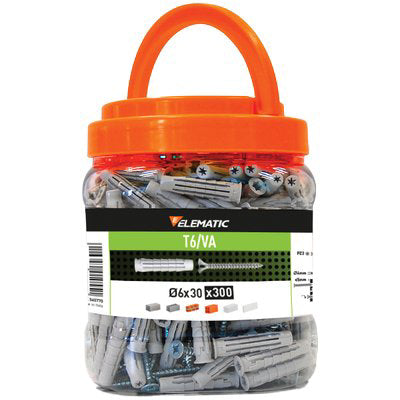 TASSELLO NYLON T6/VA VITE TSP PROMOPACK ELEMATIC MM 6X30 CF=PZ 300 Immagine principale del prodotto