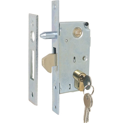 SERRATURA CANCELLO INFILARE A GANCIO 447S IBFM B.Q ZINC F.MM 25 C.SAGOM M1+Q8 E.MM 30