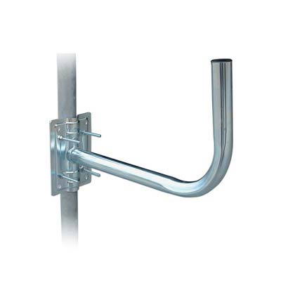 SUPPORTO X ANTENNA A PARABOLA ACCIAIO ZINCATO PIASTRA CM 14X12,5 CM 45X25 Immagine principale del prodotto