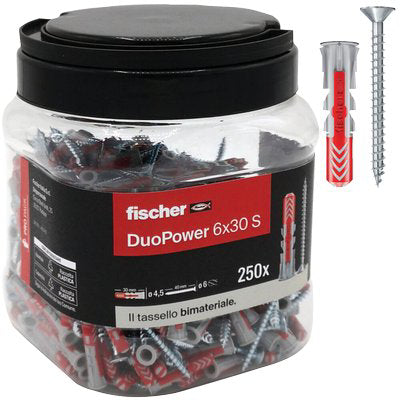 TASSELLO NYLON DUOPOWER 6 S PROPACK FISCHER VITE TSP CAVA PZ 6X30 S  CF=PZ 250 Immagine principale del prodotto