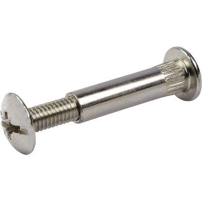 VITE GIUNZIONE MOBILI CANNOCCHIALE ACCIAIO NICHELATO MM 8 VITE M 6 MM 38/52 Immagine principale del prodotto