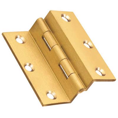 CERNIERA COLLO INTERO 4103 VALTOCE OTTONE FRESATO SATINATO PERNO FISSO MM 60X50X2,0 Immagine principale del prodotto