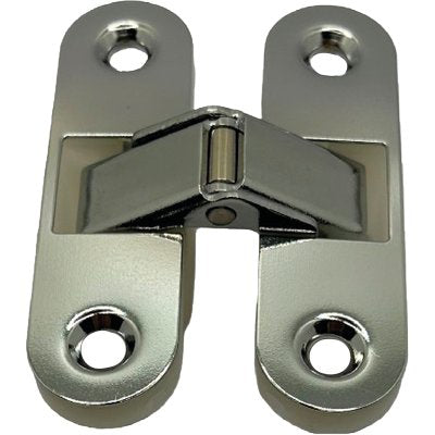 CERNIERE OVALI INVISIBILI CROMO LUCIDO +NYLON BIANCO MM 89X25 Immagine principale del prodotto