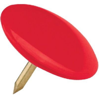 PUNTINA DISEGNO OTTONATA TESTA PLASTICA ROSSO CF=PZ 70 Immagine principale del prodotto