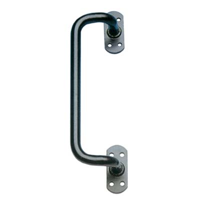 MANIGLIONE X SERRAMENTI PIEGATO VERN NERO I.MM 180