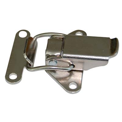CHIUSURA A LEVA ACCIAIO GREZZO NICHELATO + INCONTRO MM  52X33
