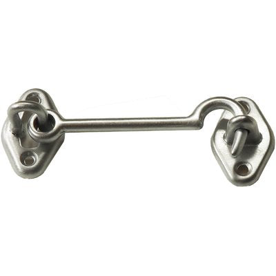 FERMAPERSIANE A GANCIO OTTONE CROMO SATINATO + PIASTRINA MM  80 Immagine principale del prodotto
