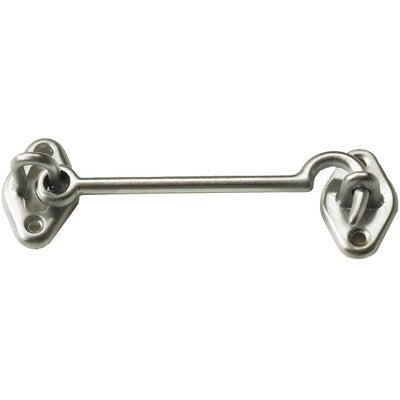 FERMAPERSIANE A GANCIO OTTONE CROMO SATINATO + PIASTRINA MM 100 Immagine principale del prodotto