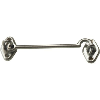 FERMAPERSIANE A GANCIO OTTONE CROMO SATINATO + PIASTRINA MM 120 Immagine principale del prodotto