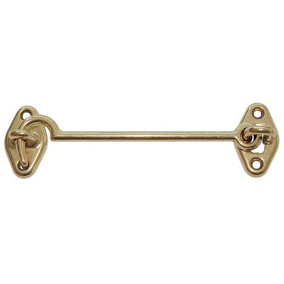 FERMAPERSIANE A GANCIO OTTONE LUCIDO + PIASTRINA MM 100 Immagine principale del prodotto