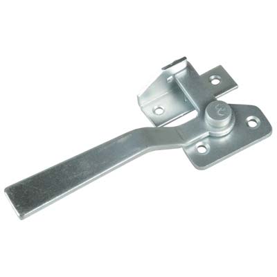 MANIGLIA BLOCCO ZINCATA X SERRAMENTI MM 130X47 H.MM 27 + INCONTRO MM 52X20 SX Immagine principale del prodotto