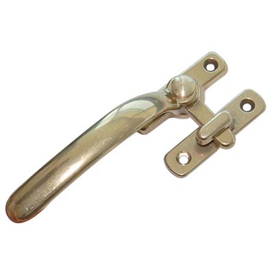 MANIGLIA BLOCCO OTTONE X SERRAMENTI MM 50X140 H.MM 18 + INCONTRO MM 62X15 H.MM 15 SX Immagine principale del prodotto