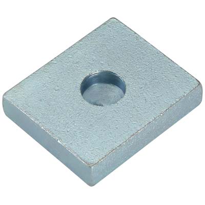 PIASTRA PERNO INFERIORE A SALDARE 349 COMBI ZINCATA MM 60X60 F.MM 20,5 S.MM 15