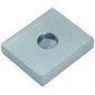 PIASTRA PERNO INFERIORE A SALDARE 349 COMBI ZINCATA MM 60X60 F.MM 20,5 S.MM 15