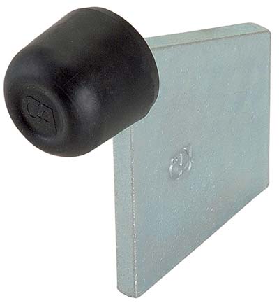 ARRESTO FINE CORSA CANCELLO A SALDARE 381 COMBI ZINCATO MM 105X110 GOMMA D.MM 35 Immagine principale del prodotto