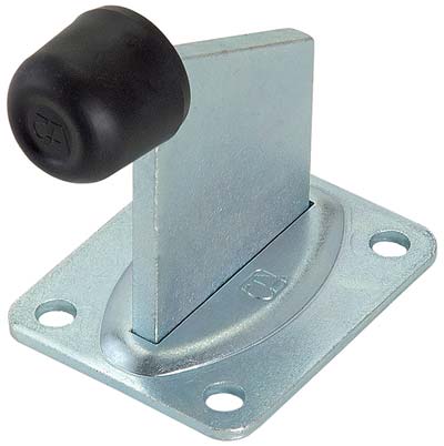 ARRESTO FINE CORSA CANCELLO A FISSARE 382 COMBI ZINCATO MM 105X111 GOMMA D.MM 35 P.MM 100X80 Immagine principale del prodotto