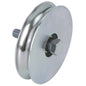RUOTA CANCELLO A FISSARE GOLA TONDA 400 COMBI ZINCATA + CUSCINETTO GOLA MM 16 MM 100