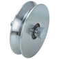 RUOTA CANCELLO A FISSARE GOLA V 407 COMBI ZINCATA + DOPPIO CUSCINETTO MM 100