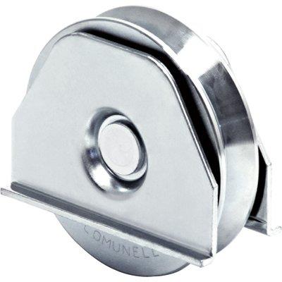 RUOTA CANCELLO A SALDARE GOLA V 330 COMUNELLO ZINCATA SUPPORTO LATERALE + CUSCINETTO MM 120 Immagine principale del prodotto