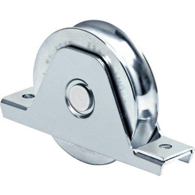 RUOTA CANCELLO A SALDARE GOLA TONDA 337 COMUNELLO ZINCATA SUPPORTO INTERNO + CUSCINETTO MM 120 Immagine principale del prodotto