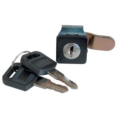 SERRATURA A CILINDRO LEVA DRITTA MAKROLON PLASTICA NERA F.MM 20X20 L.MM 19 Immagine principale del prodotto
