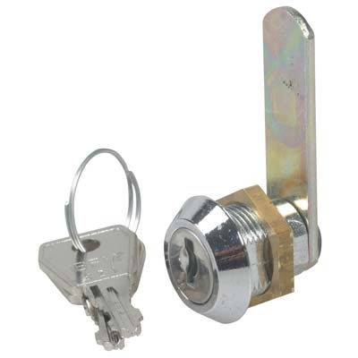SERRATURA A CILINDRO LEVA DRITTA ACCIAIO CROMATO F.MM 16 L.MM  8 Immagine principale del prodotto