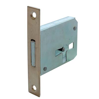 SERRATURA MOBILI A INFILARE B.QUADRO OTTONATO F.MM 12 1 LEVA E.MM 20 DX
