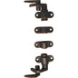 ACCESSORI IN KIT SERRATURA AD ASTE ROTANTI ZAMA BRONZATA 2 GANCI+2 CAVALLOTTI+2 PERNI