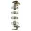 ACCESSORI IN KIT SERRATURA AD ASTE ROTANTI ZAMA OTTONATA 2 GANCI+2 CAVALLOTTI+2 PERNI