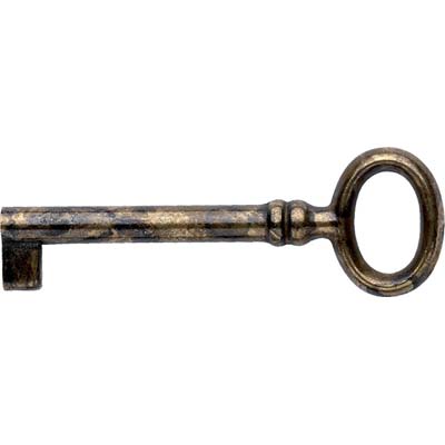 CHIAVE MOBILI ANTICO MG8424 METALSTYLE ZAMA OTTONE ANTICATO MM 70 Immagine principale del prodotto