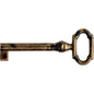 CHIAVE MOBILI ANTICO MG8467 METALSTYLE ZAMA OTTONE ANTICATO MM 27X61
