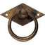 MANIGLIETTA MOBILI ANTICO MG28 METALSTYLE ZAMA OTTONE ANTICATO + BASE MM 50X44