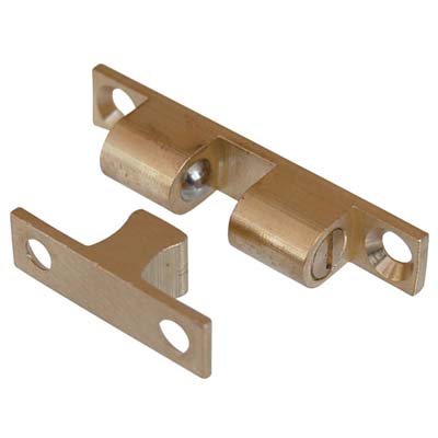 CRICCHETTO A DUE SFERE SPORTELLI OTTONE LUCIDO  MM  8X44