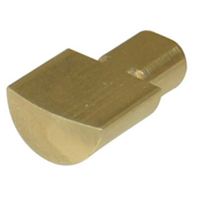 MENSOLINA REGGIPIANO A MEZZALUNA TORNITA OTTONE LUCIDO MM 12X12 H.MM 6 + PERNO MM 7X8 Immagine principale del prodotto