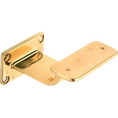SUPPORTO X CORRIMANO BASE RETTANGOLARE OTTONE LUCIDO Immagine principale del prodotto