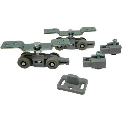 CARRELLI SCORREVOLI IN KIT 1400/07 OMGE X BINARIO 1400 OMGE KIT=2 CARRELLI+2 FERMI+1 PINNA